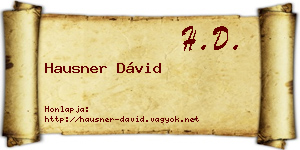 Hausner Dávid névjegykártya
